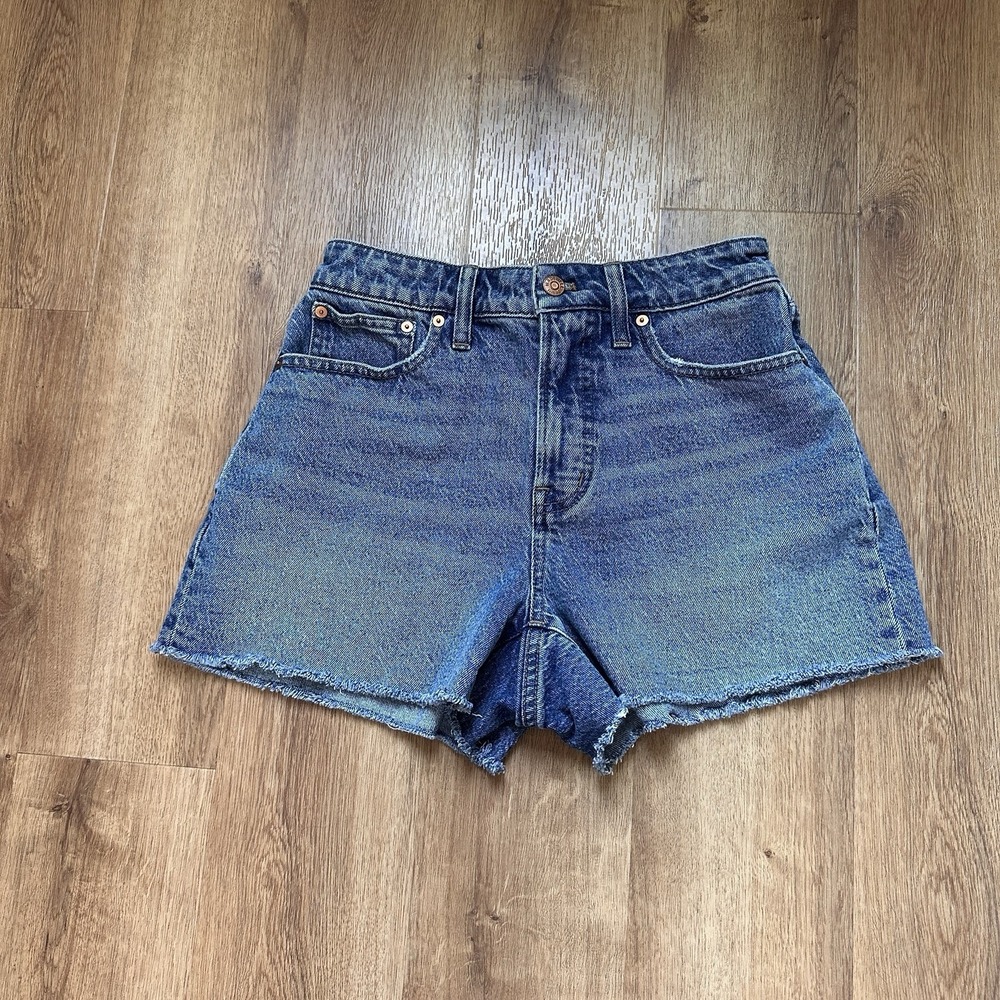 Madewell The Curvy Perfect Jean Short Medium Wash Size 27